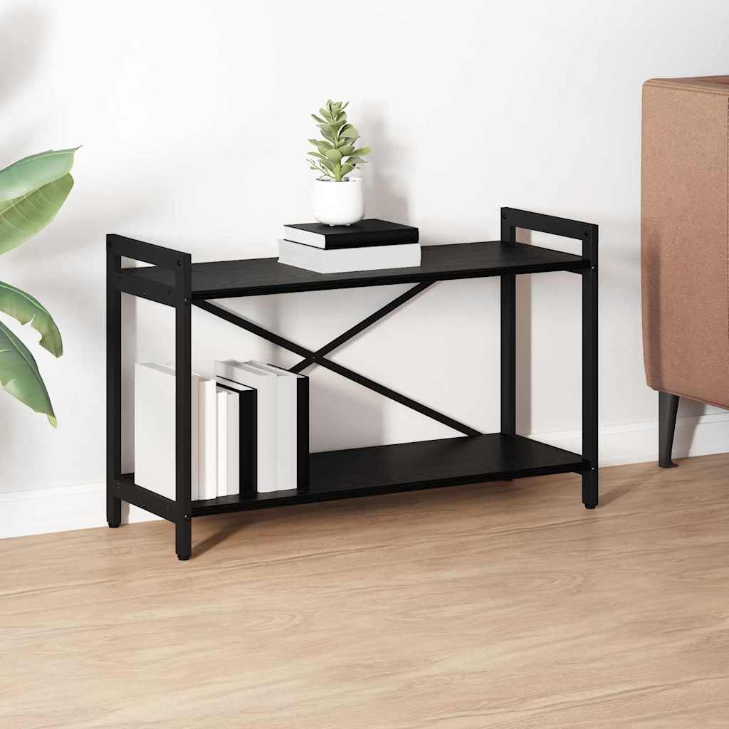 vidaXL Bücherregal Schwarz Eichen-Optik 80 x 30 x 48,5 cm