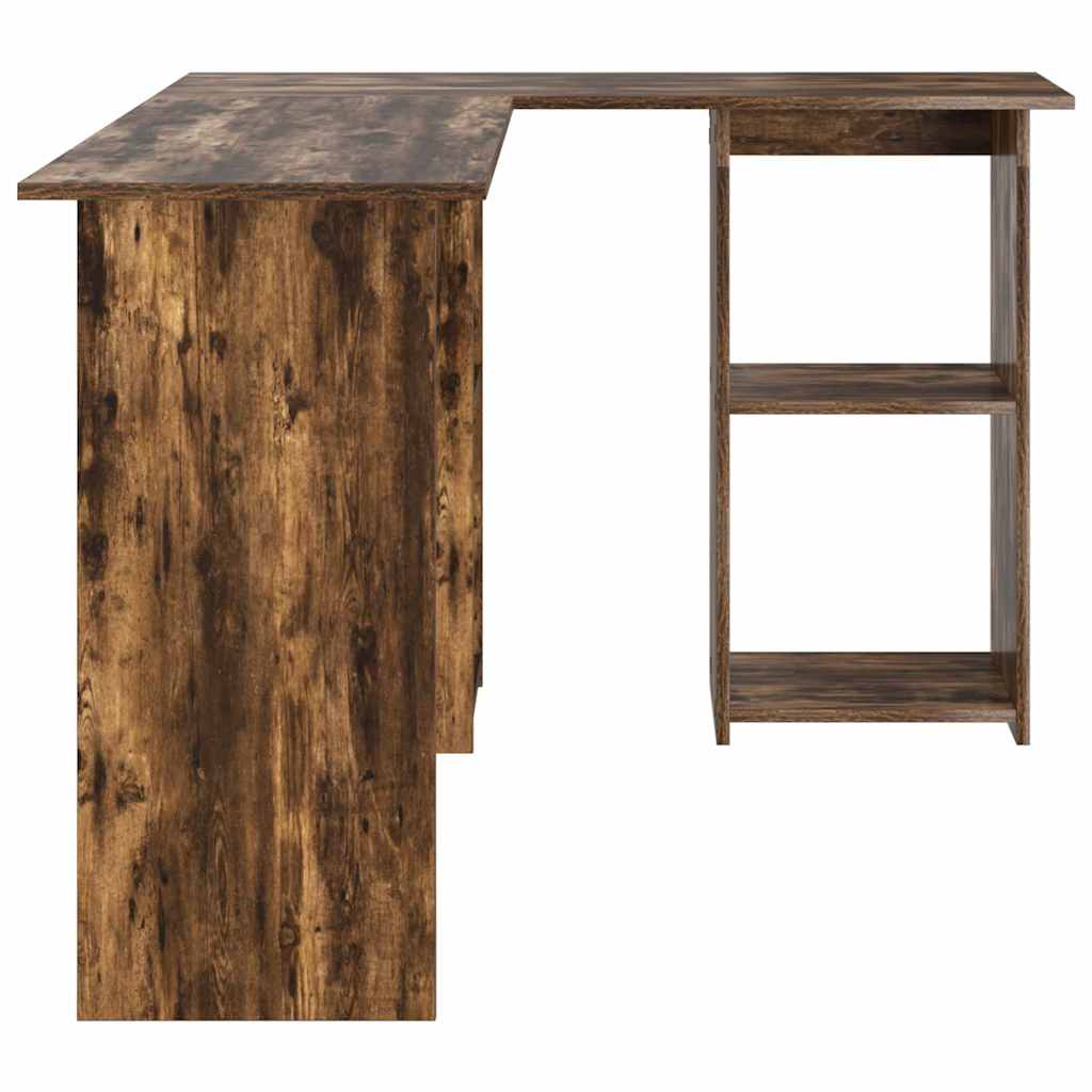 vidaXL Schreibtisch Geräucherte Eiche 142 x 102 x 73 cm Holzwerkstoff - Image 6