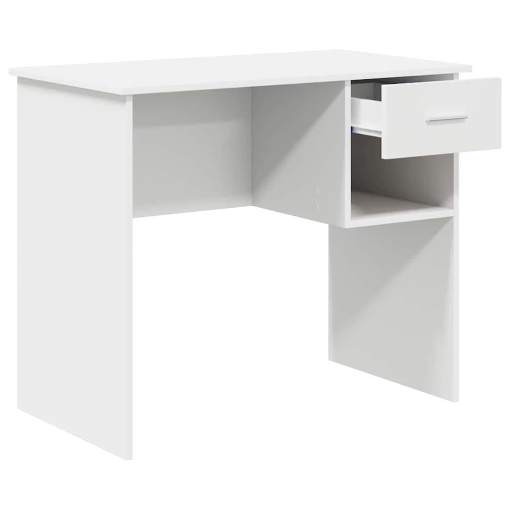 vidaXL Schreibtisch mit Schubladen Weiß 90 x 49 x 75 cm Holzwerkstoff - Image 5