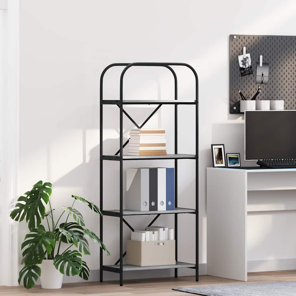 vidaXL Regal Grau Sonoma 60 x 30 x 146 cm Holzwerkstoff