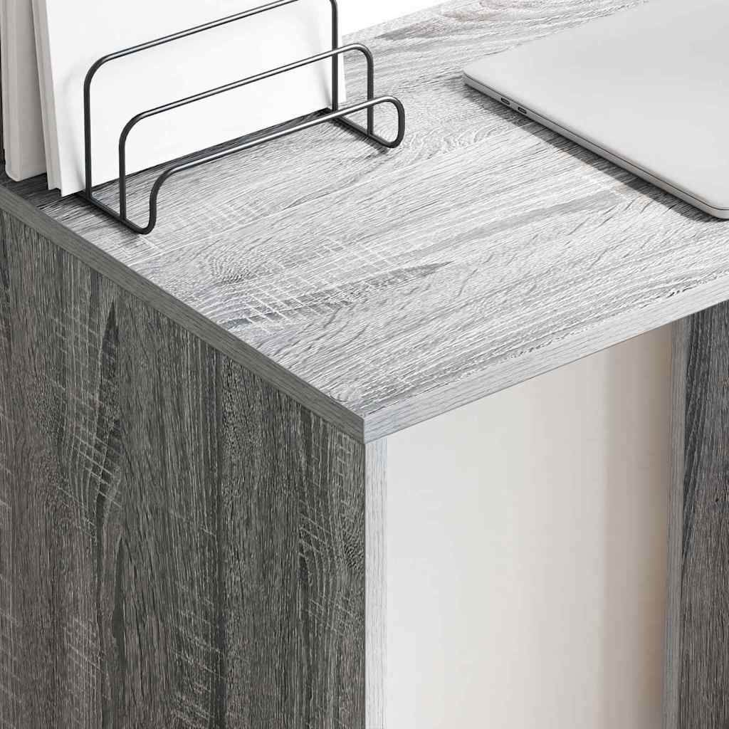 vidaXL Schreibtisch Graues Sonoma 78,5 x 37 x 154,5 cm Holzwerkstoff - Image 4