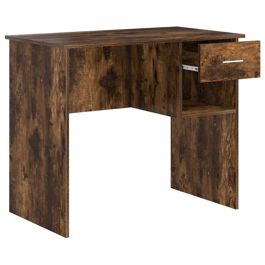 vidaXL Schreibtisch Geräucherte Eiche 90 x 49 x 75 cm Holzwerkstoff - Image 5
