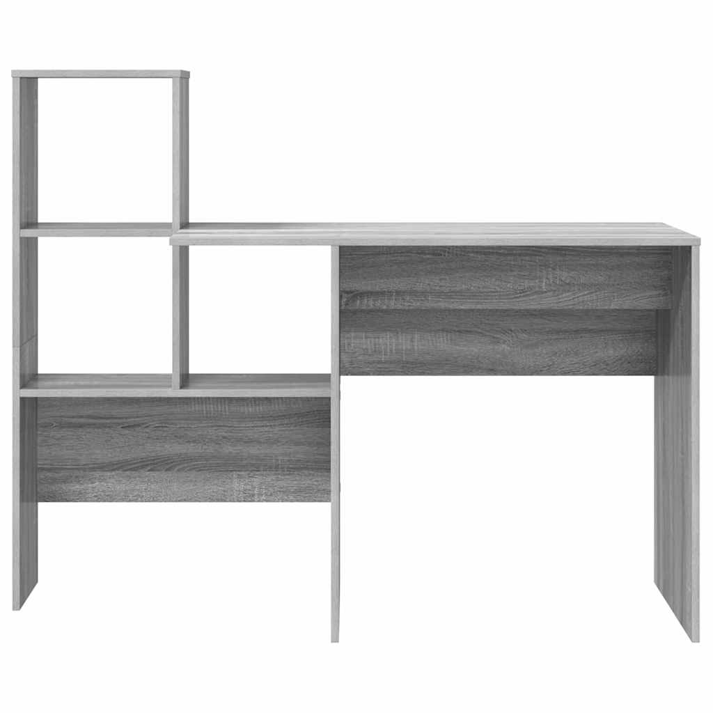 vidaXL Schreibtisch Graues Sonoma 131,5 x 50 x 106,5 cm Holzwerkstoff - Image 5