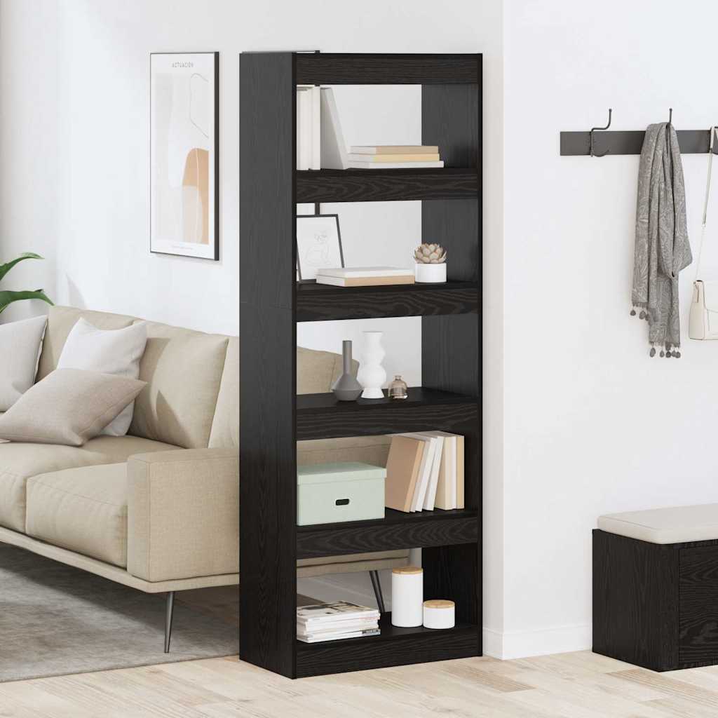 vidaXL Bücherregal Schwarz Eichen-Optik 60 x 30 x 166 cm Holzwerkstoff