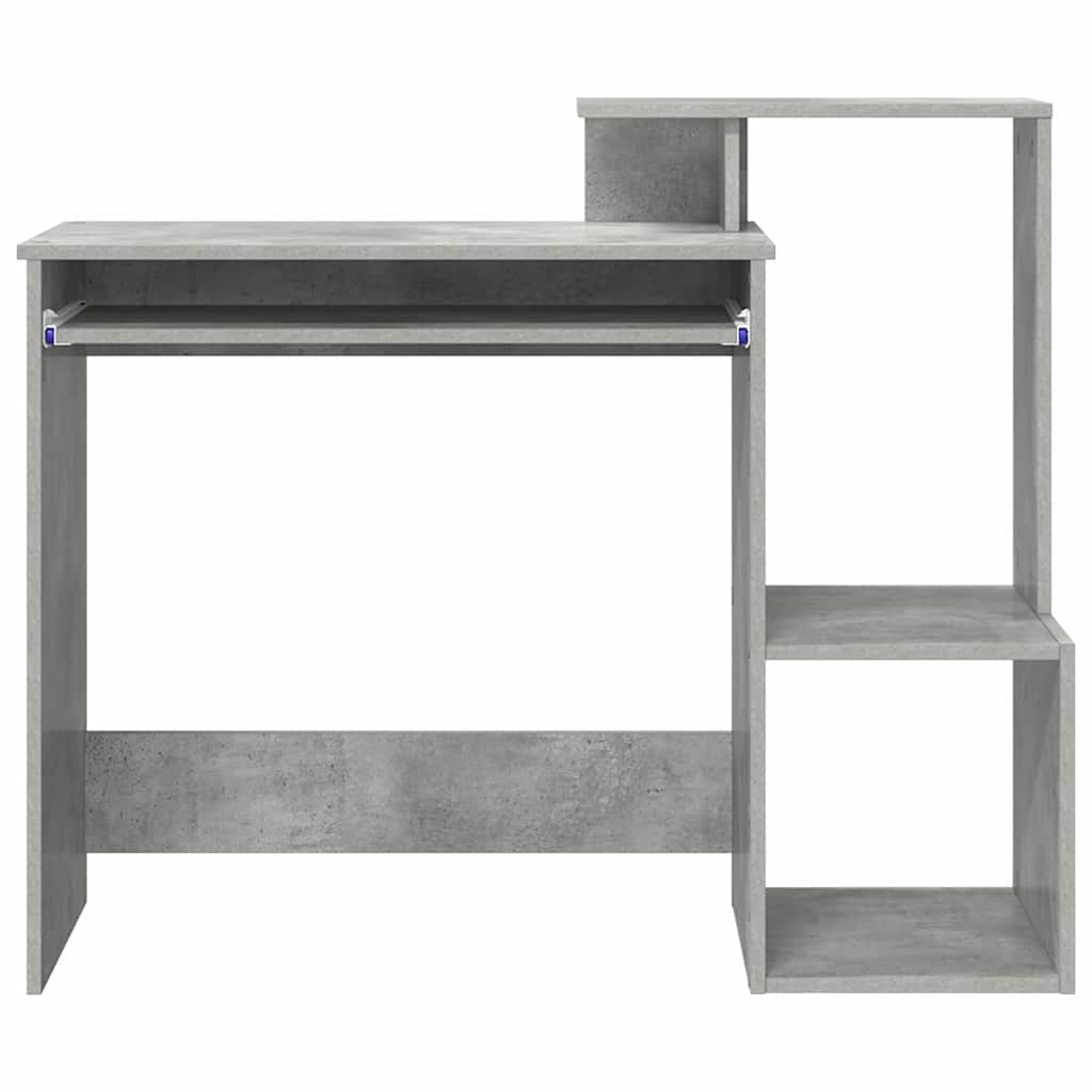 vidaXL Schreibtisch Beton Grau 106 x 41 x 88.5 cm Holzwerkstoff - Image 6