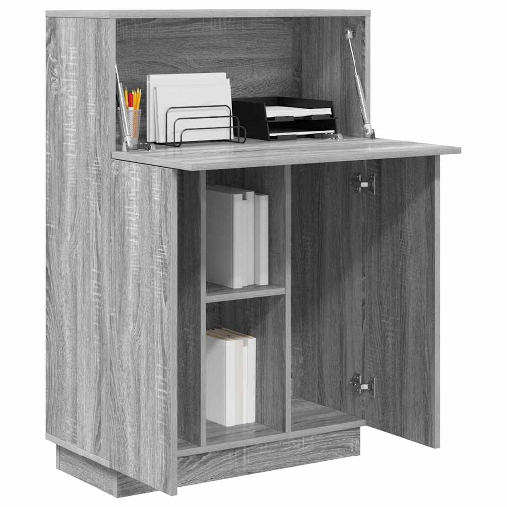 vidaXL Schreibtisch Graues Sonoma 71.5 x 31.5 x 106.5 cm Holzwerkstoff - Image 3