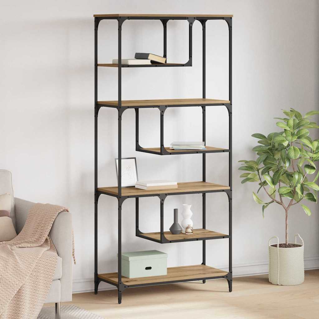 vidaXL Bücherregal Artisan-Eiche 81 x 36 x 176 cm Holzwerkstoff