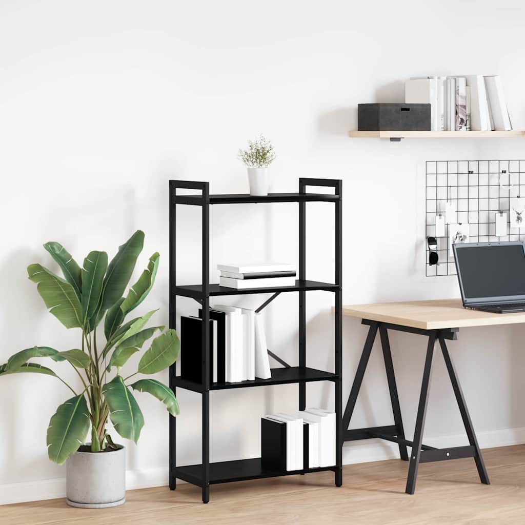 vidaXL Bücherregal Schwarz Eichen-Optik 60 x 30 x 118 cm Holzwerkstoff