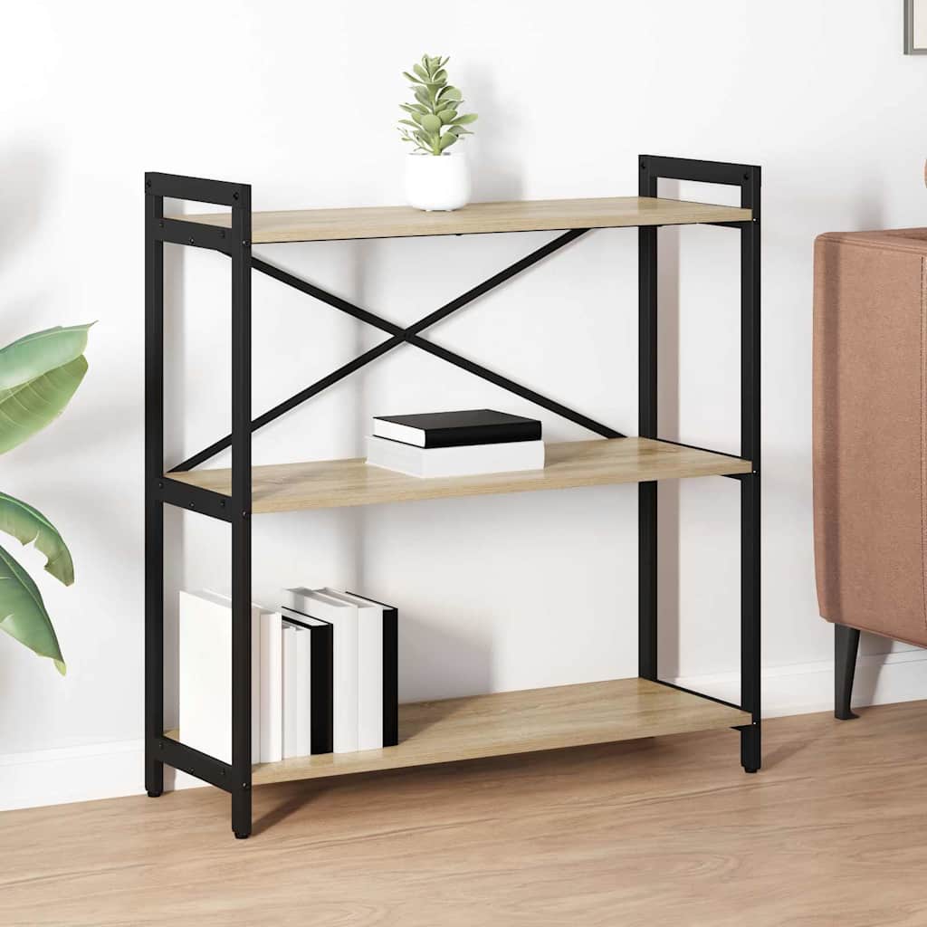 vidaXL Bücherregal Sonoma-Eiche 80 x 30 x 83 cm Holzwerkstoff