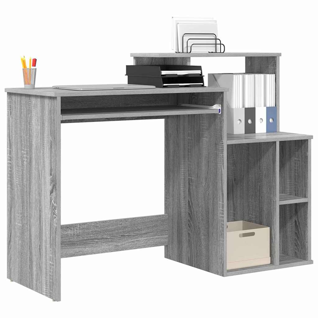 vidaXL Schreibtisch Graues Sonoma 120,5 x 44 x 88,5 cm Holzwerkstoff - Image 3