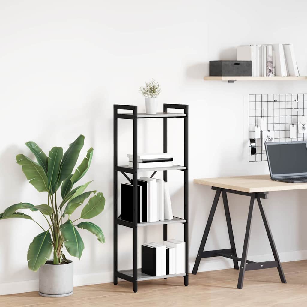 vidaXL Bücherregal Grau Sonoma 40 x 30 x 118 cm Holzwerkstoff