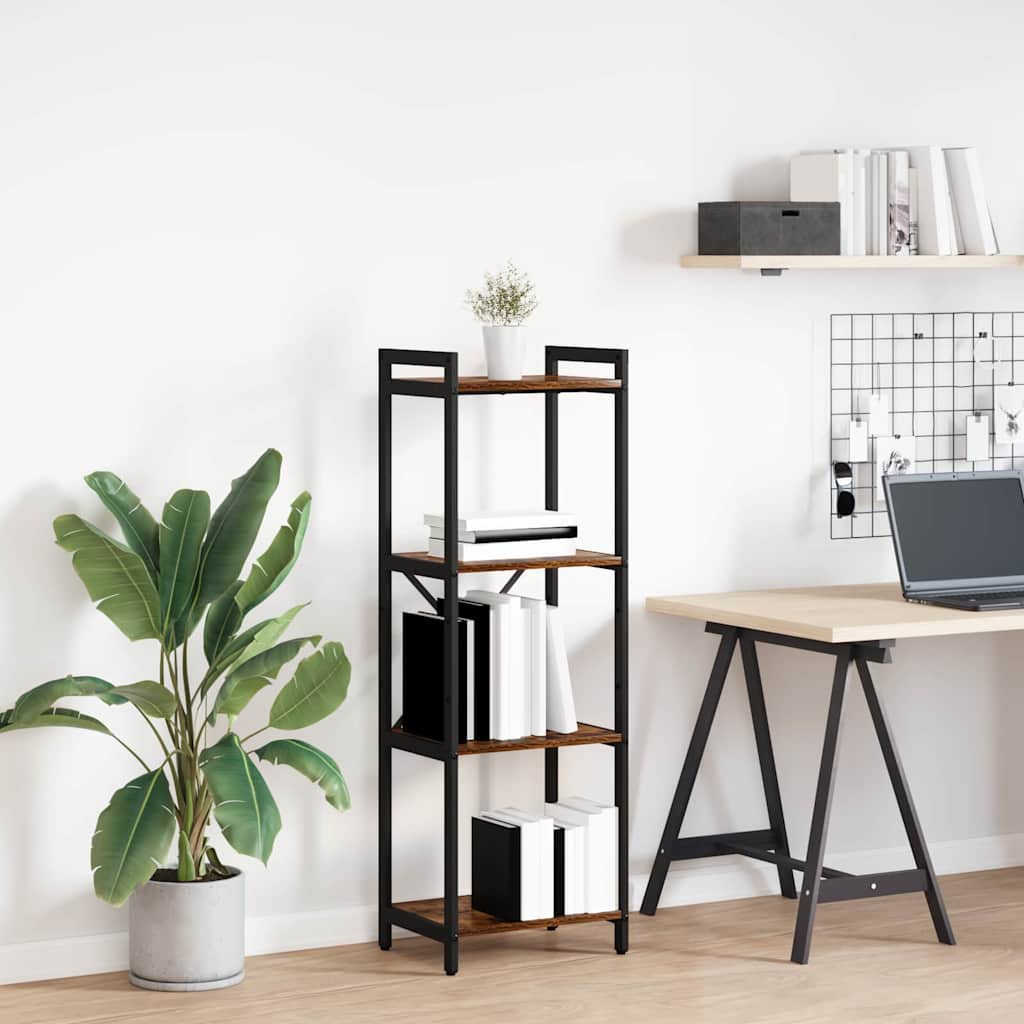 vidaXL Bücherregal Räuchereiche 40 x 30 x 118 cm Holzwerkstoff