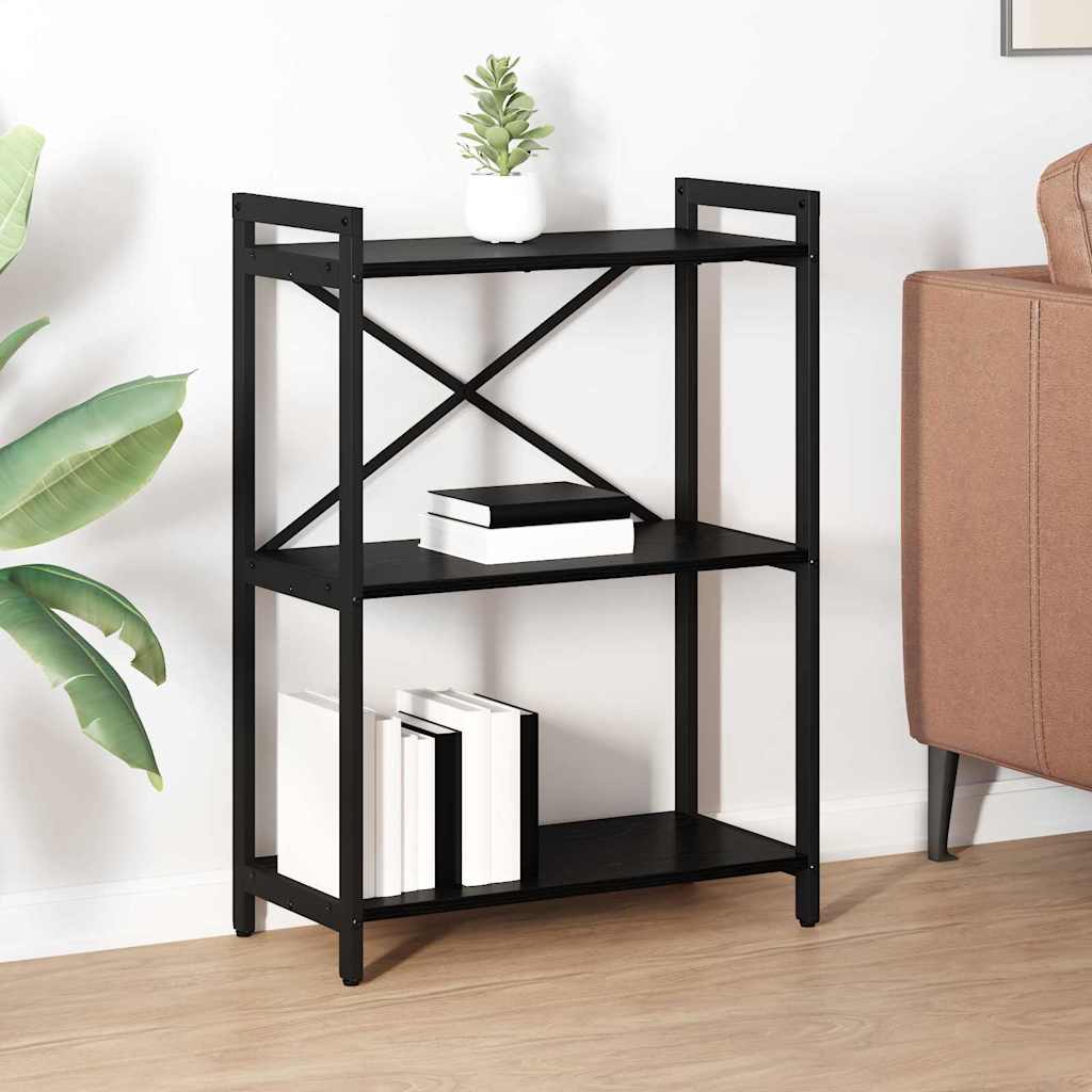 vidaXL Bücherregal Schwarz Eichen-Optik 60 x 30 x 83 cm Holzwerkstoff