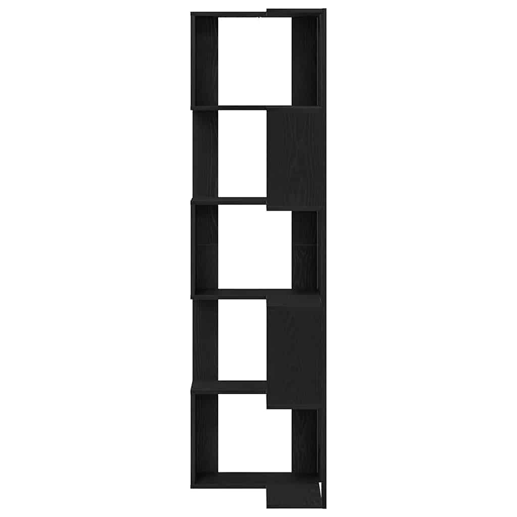 vidaXL Eckregal Schwarz Eichen-Optik 50 x 50 x 179 cm Holzwerkstoff - Image 5