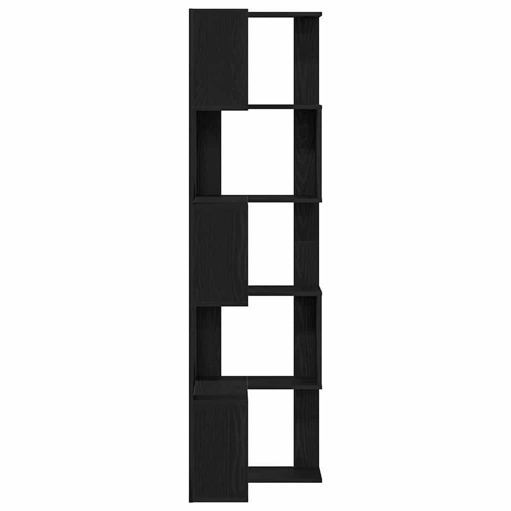 vidaXL Eckregal Schwarz Eichen-Optik 50 x 50 x 179 cm Holzwerkstoff - Image 6