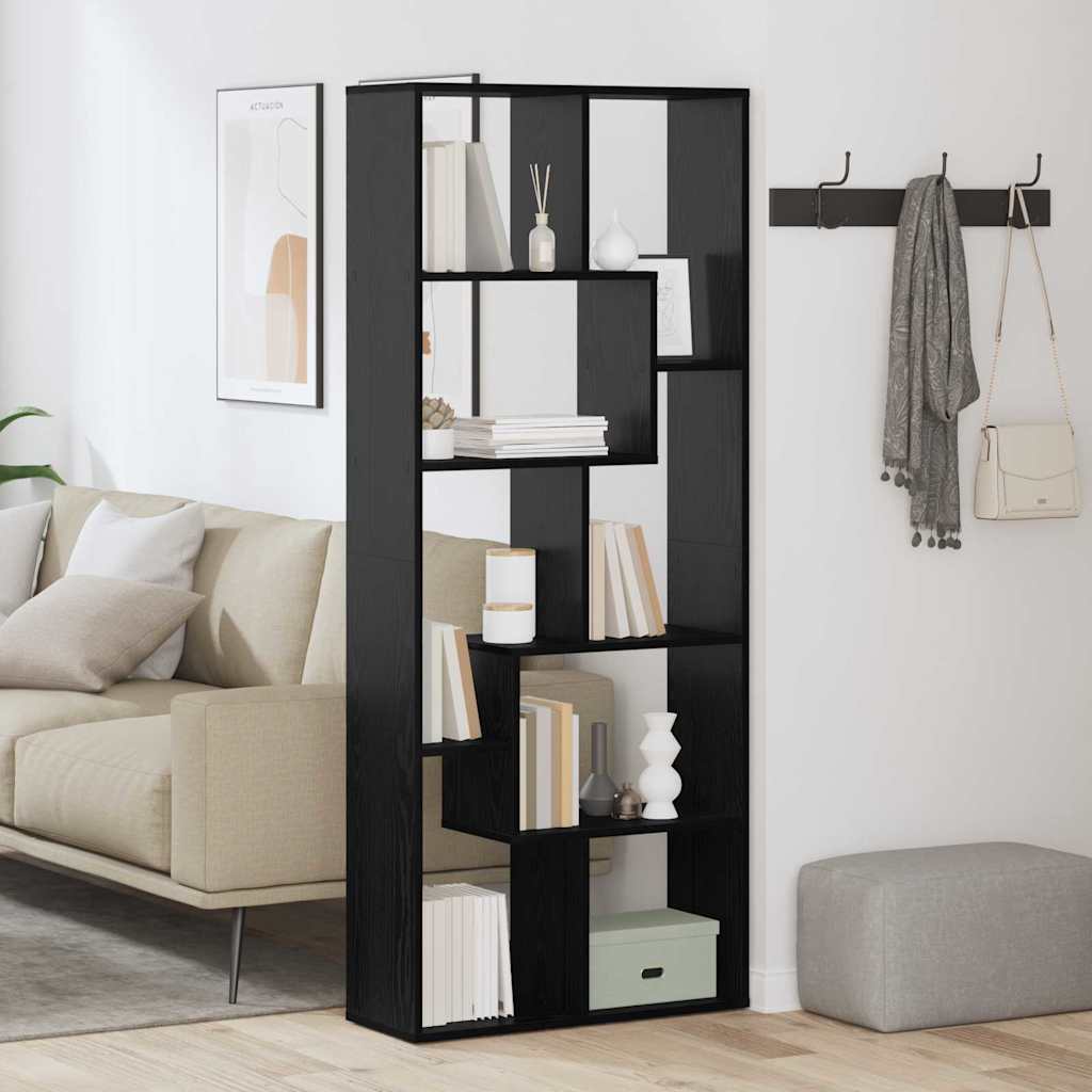 vidaXL Bücherregal Schwarze Eiche 67 x 25 x 161,5 cm Holzwerkstoff