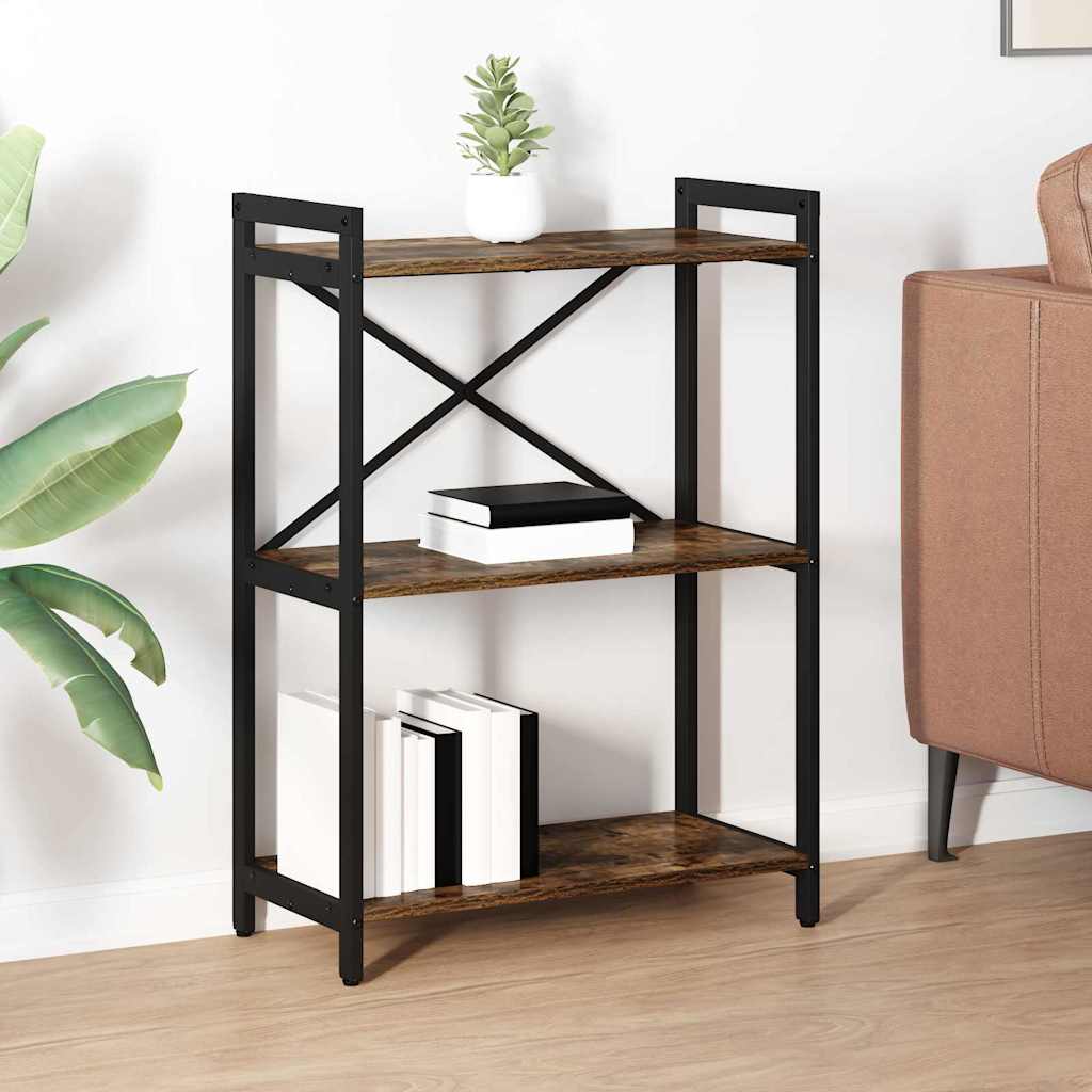vidaXL Bücherregal Räuchereiche 60 x 30 x 83 cm Holzwerkstoff