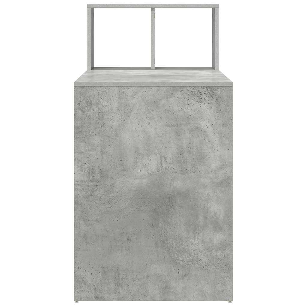 vidaXL Schreibtisch Beton Grau 108 x 55 x 103.5 cm Holzwerkstoff - Image 6