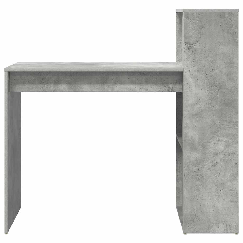 vidaXL Schreibtisch Beton Grau 108 x 55 x 103.5 cm Holzwerkstoff - Image 5