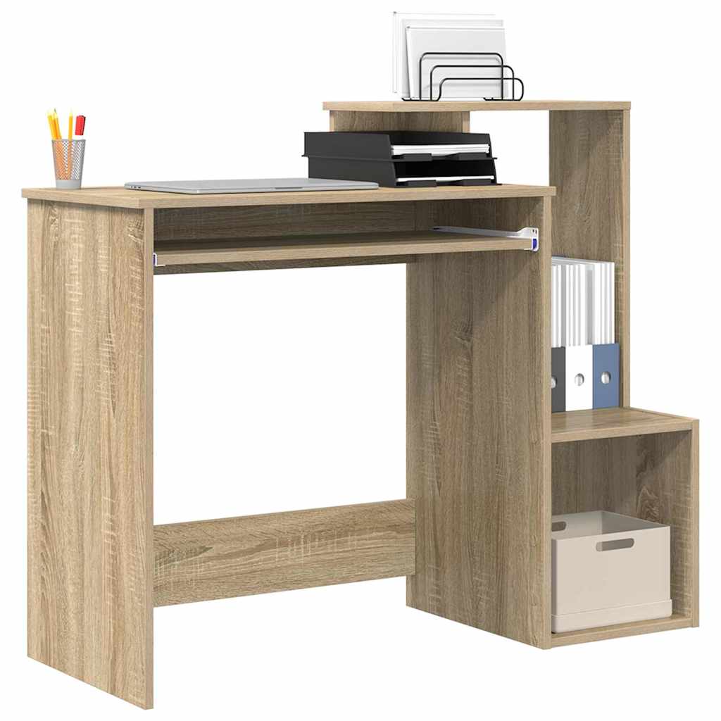 vidaXL Schreibtisch Sonoma-Eiche 106 x 41 x 88.5 cm Holzwerkstoff - Image 3