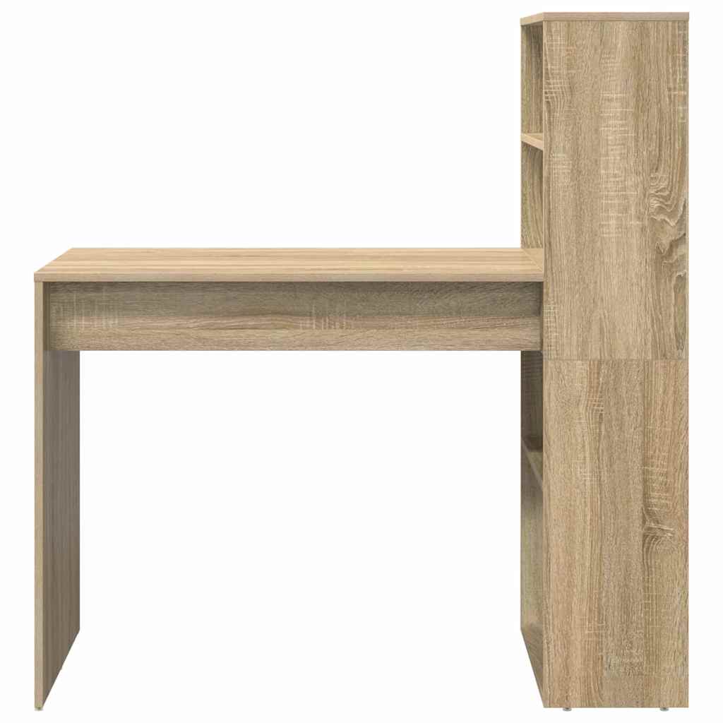 vidaXL Schreibtisch Sonoma-Eiche 113 x 54 x 120 cm Holzwerkstoff - Image 5