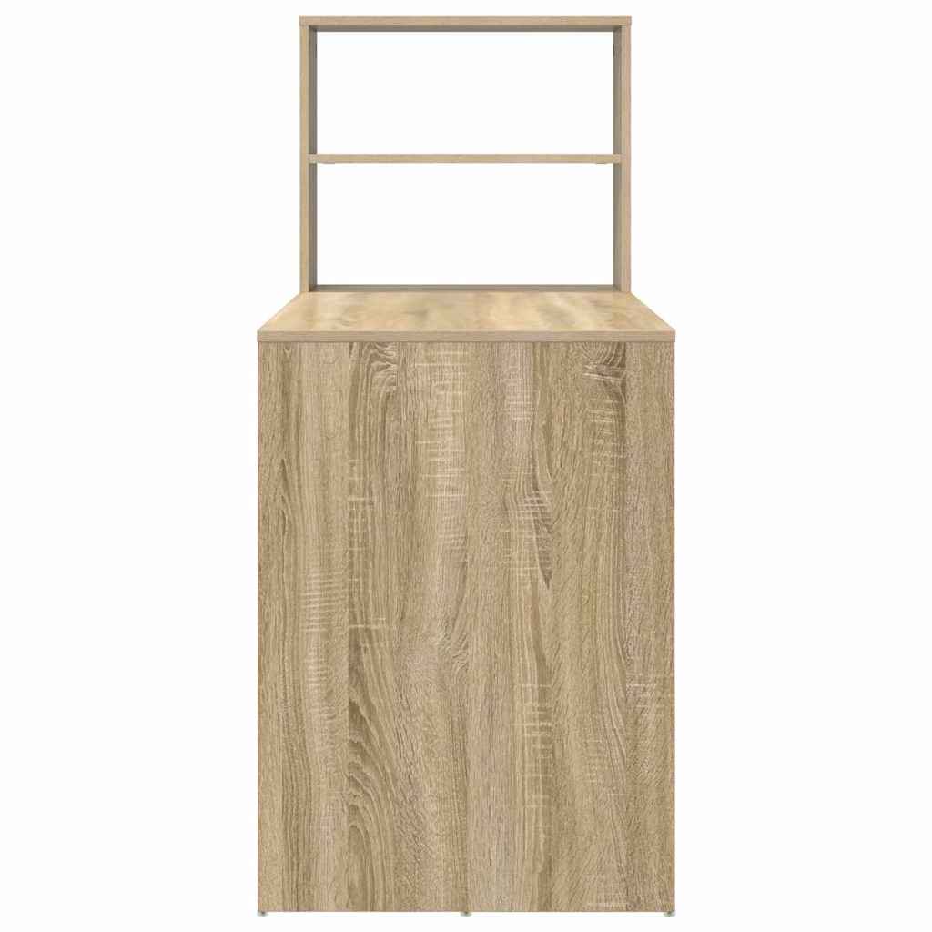 vidaXL Schreibtisch Sonoma-Eiche 113 x 54 x 120 cm Holzwerkstoff - Image 6