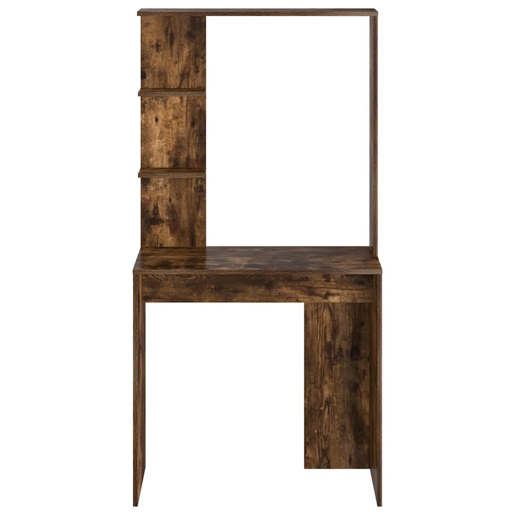 vidaXL Schreibtisch mit Regal Geräucherte Eiche 78,5 x 37 x 154,5 cm - Image 5