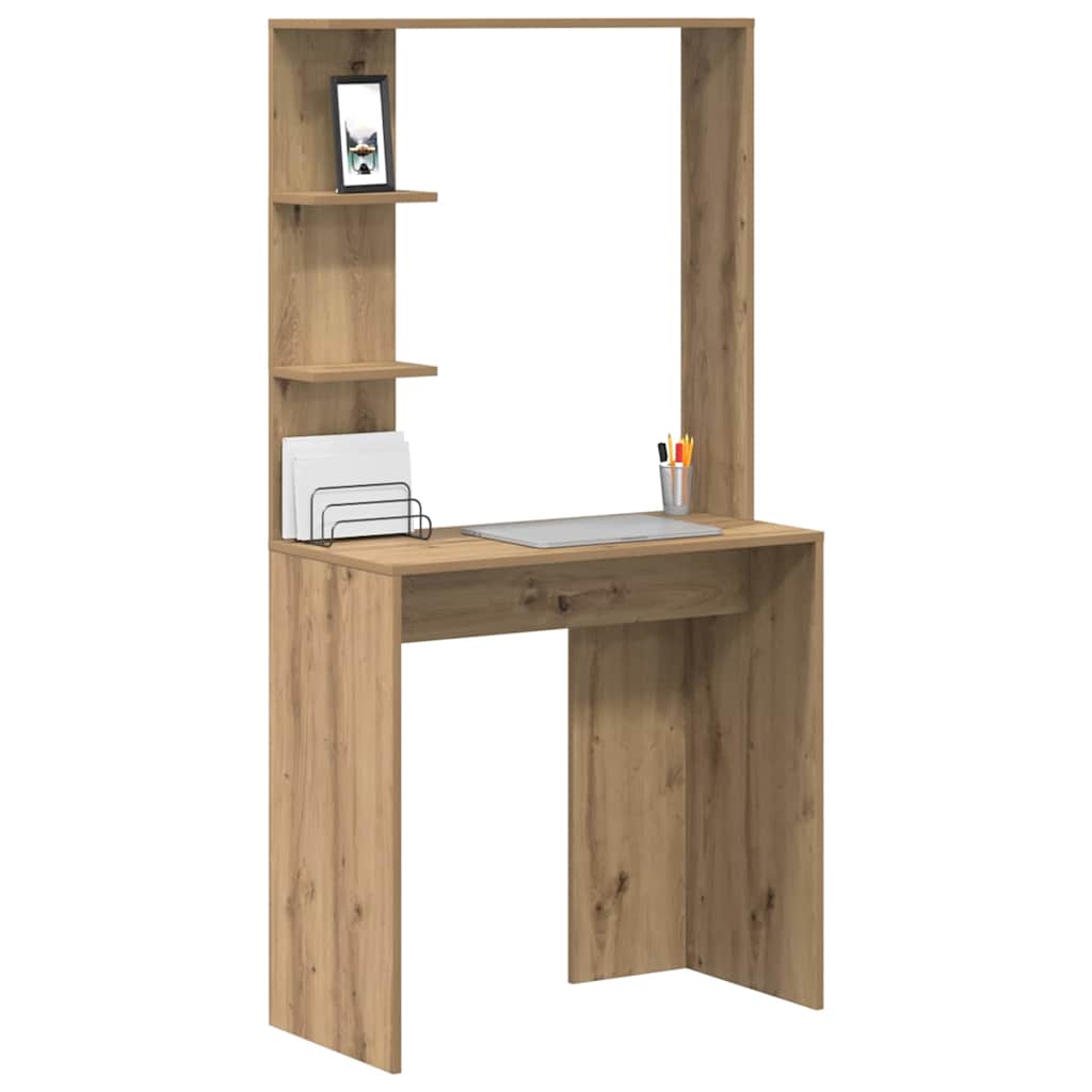 vidaXL Schreibtisch Artisan-Eiche 78,5 x 37 x 154,5 cm Holzwerkstoff - Image 3