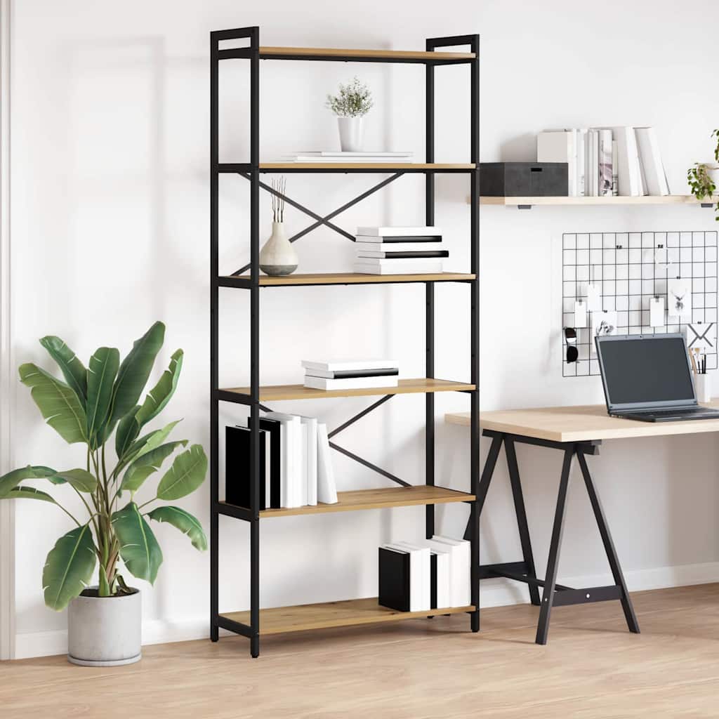 vidaXL Bücherregal Artisan-Eiche 80 x 30 x 188 cm Holzwerkstoff