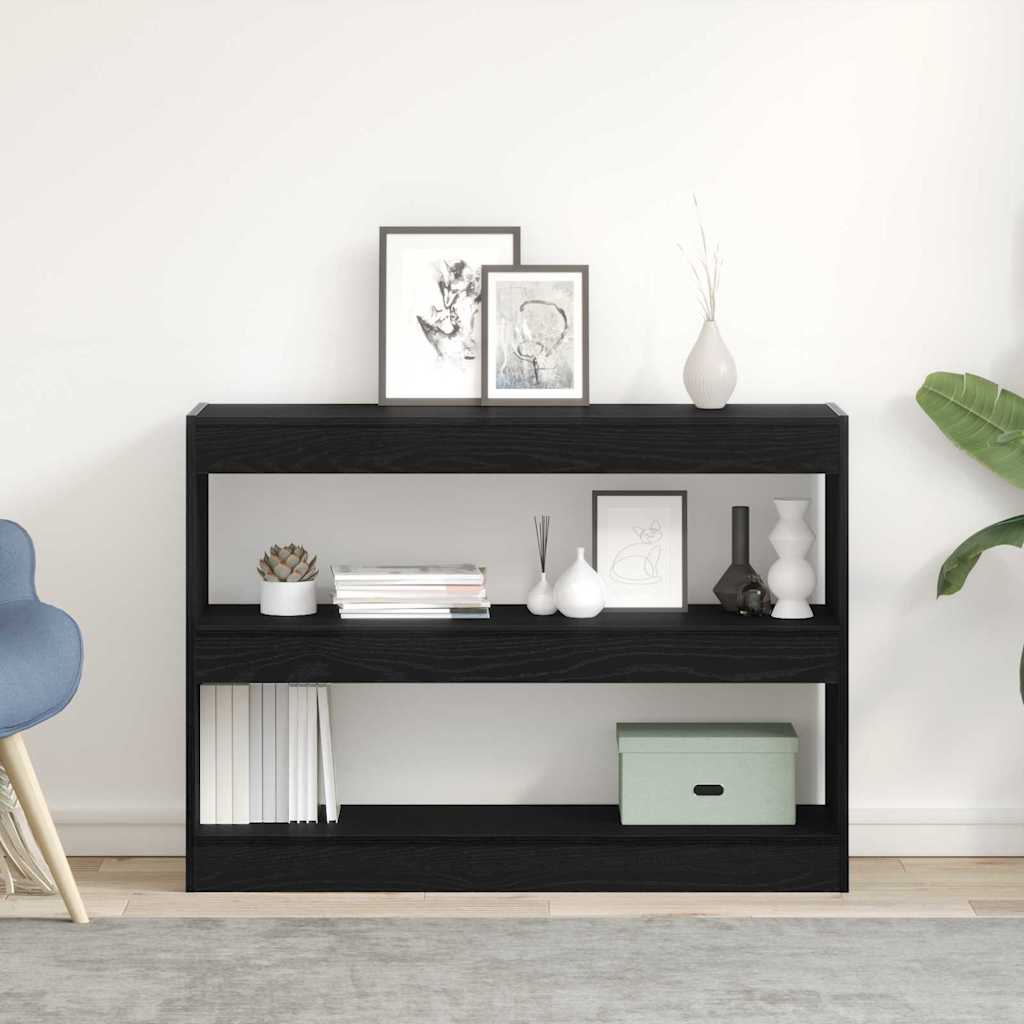 vidaXL Bücherregal Schwarz Eichen-Optik 100 x 30 x 72 cm Holzwerkstoff