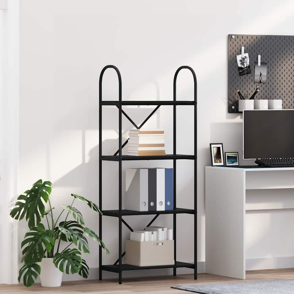 vidaXL Regal Schwarz Eichen-Optik 60 x 30 x 146 cm Holzwerkstoff