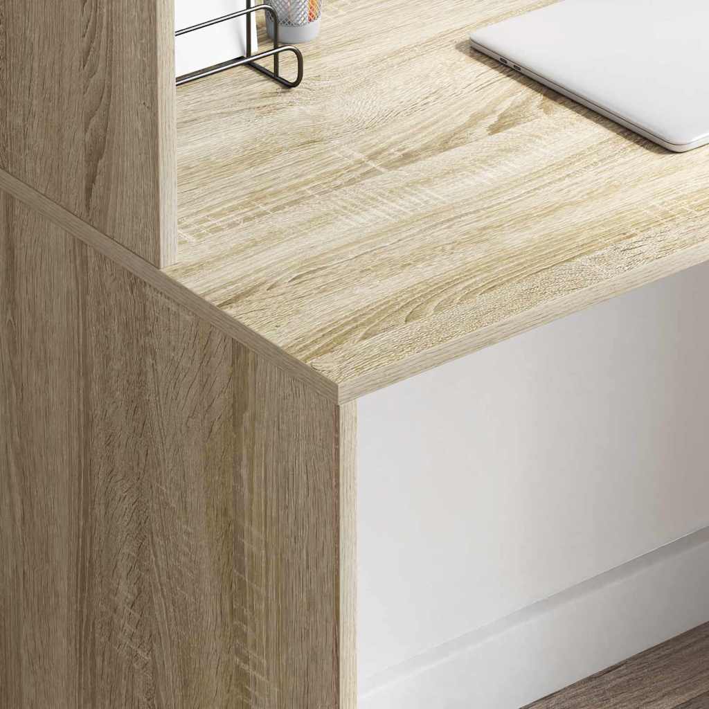 vidaXL Schreibtisch Sonoma-Eiche 102 x 50 x 124 cm Holzwerkstoff - Image 4