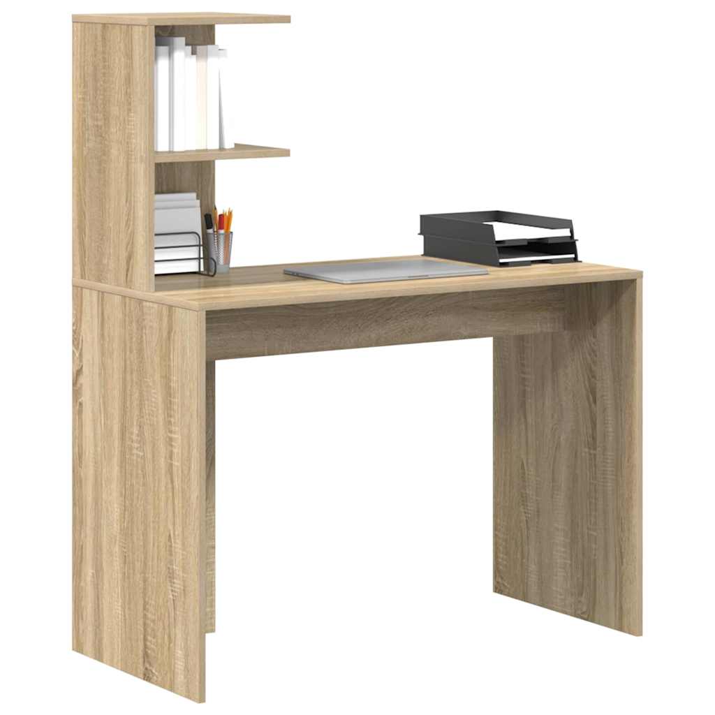 vidaXL Schreibtisch Sonoma-Eiche 102 x 50 x 124 cm Holzwerkstoff - Image 3
