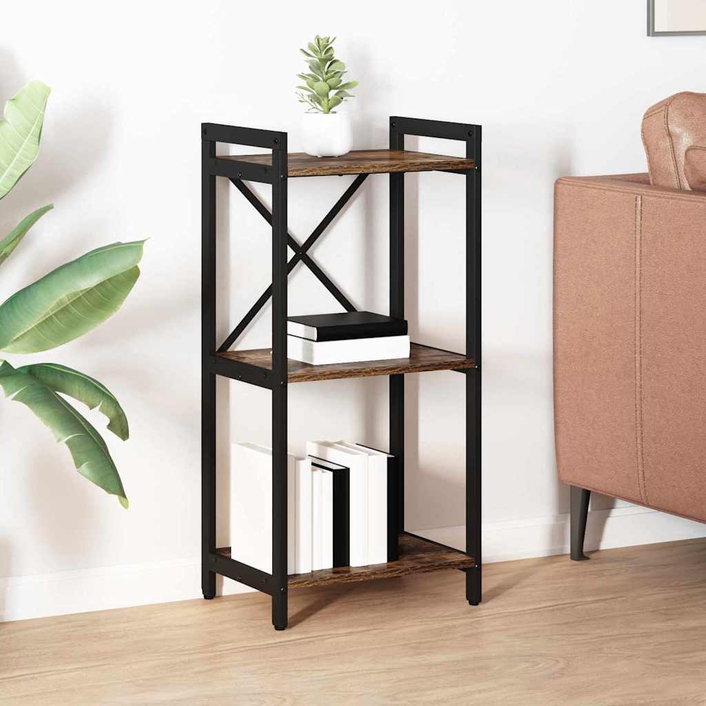 vidaXL Bücherregal Räuchereiche 40 x 30 x 83 cm Holzwerkstoff
