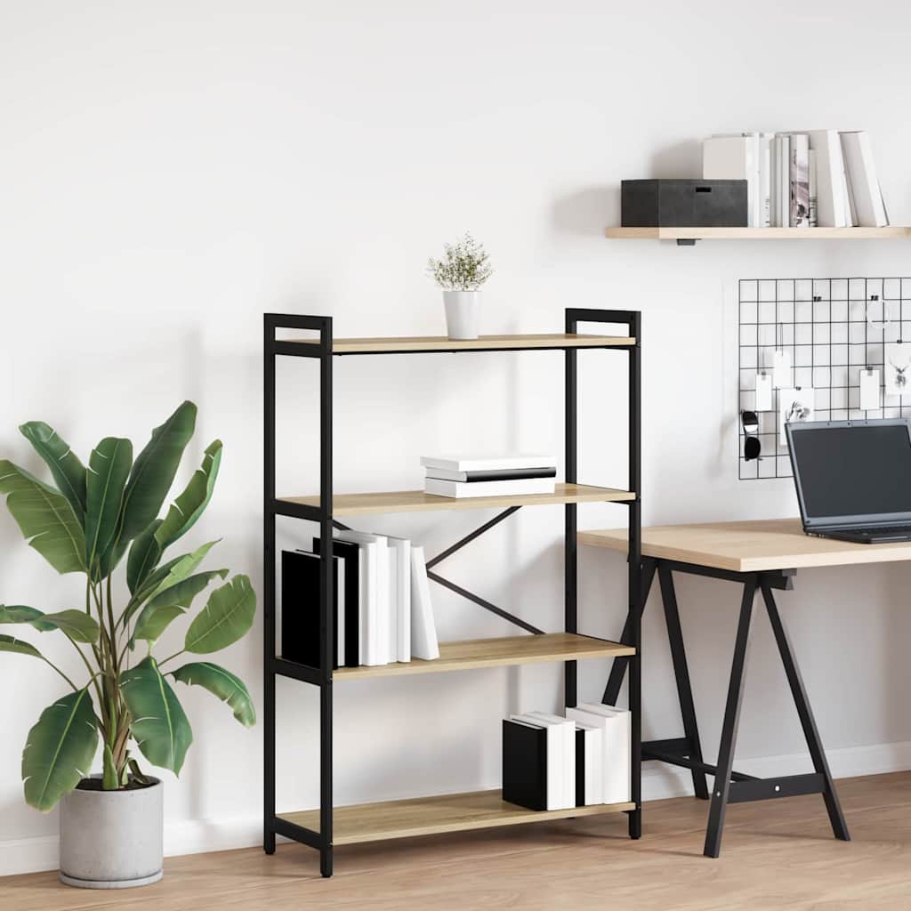 vidaXL Bücherregal Sonoma-Eiche 80 x 30 x 118 cm Holzwerkstoff