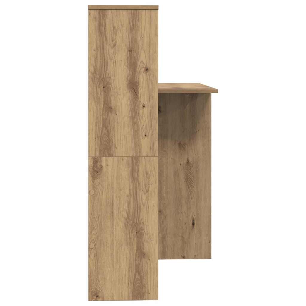 vidaXL Schreibtisch Artisan-Eiche 131,5 x 50 x 106,5 cm Holzwerkstoff - Image 6