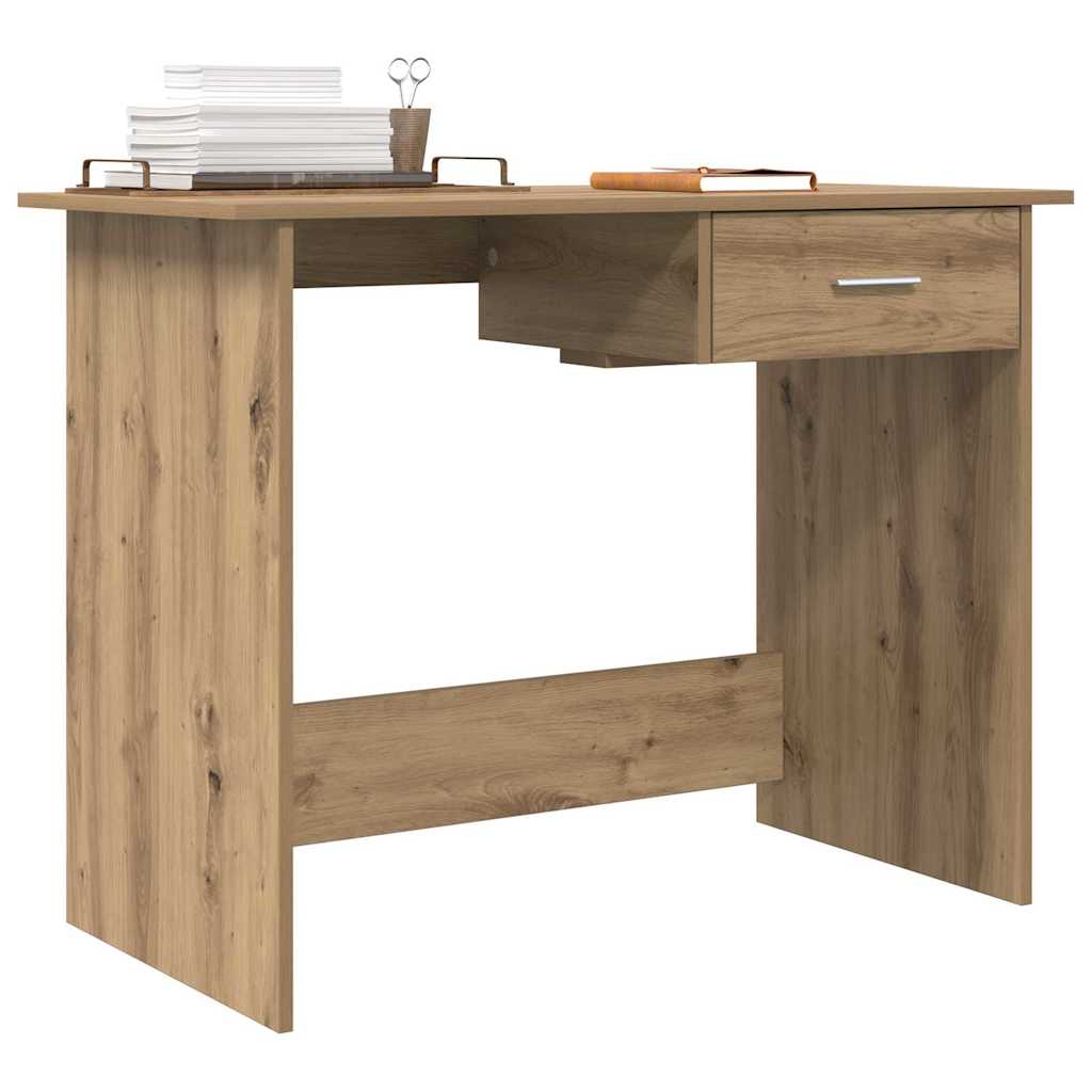 vidaXL Schreibtisch Artisan-Eiche 100 x 50 x 76 cm Holzwerkstoff - Image 3