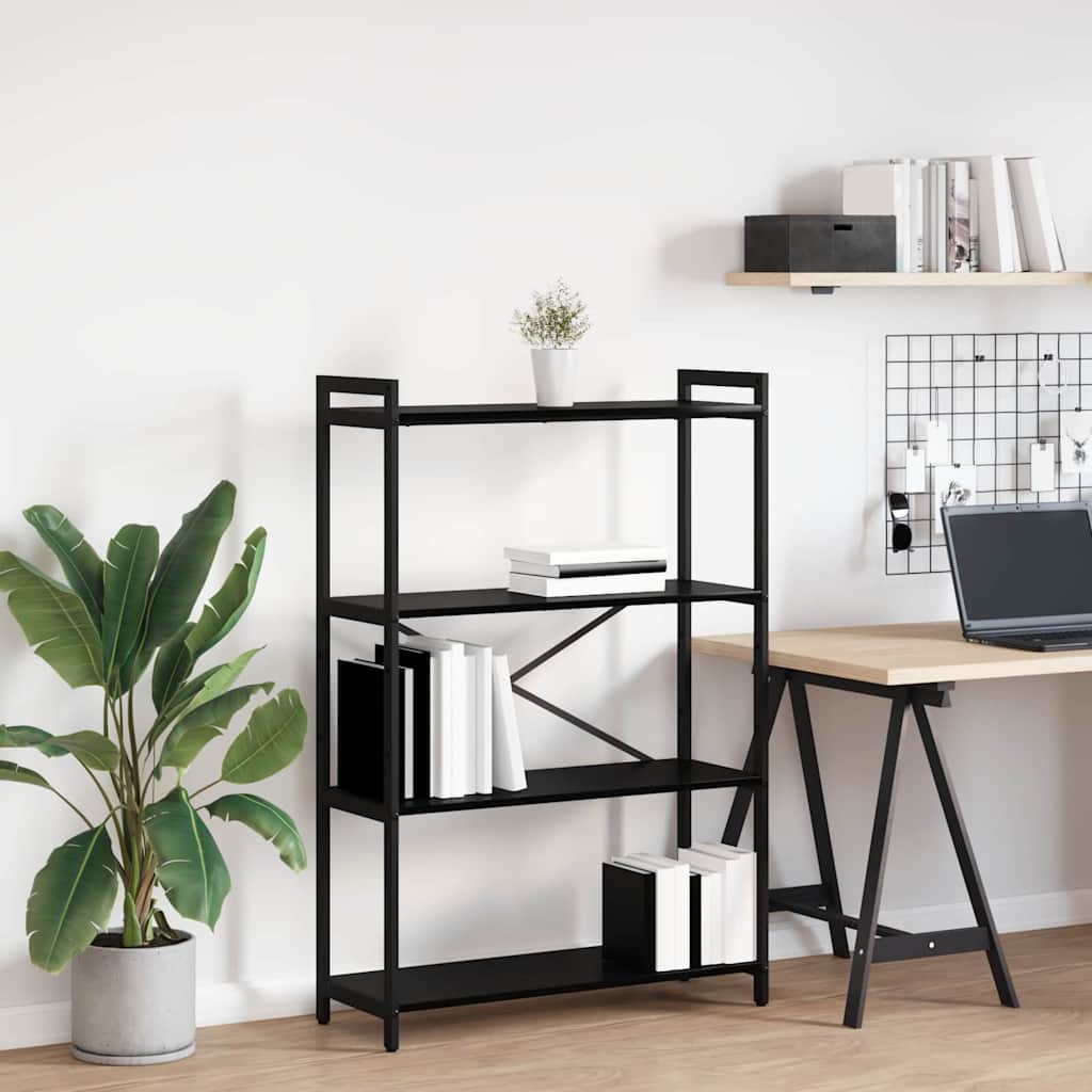 vidaXL Bücherregal Schwarz Eichen-Optik 80 x 30 x 118 cm Holzwerkstoff