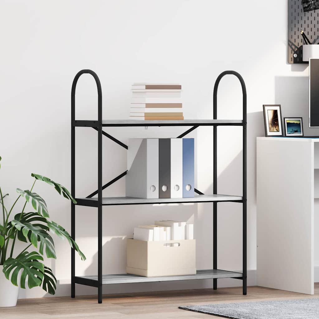 vidaXL Regal Grau Sonoma 80 x 30 x 109 cm Holzwerkstoff