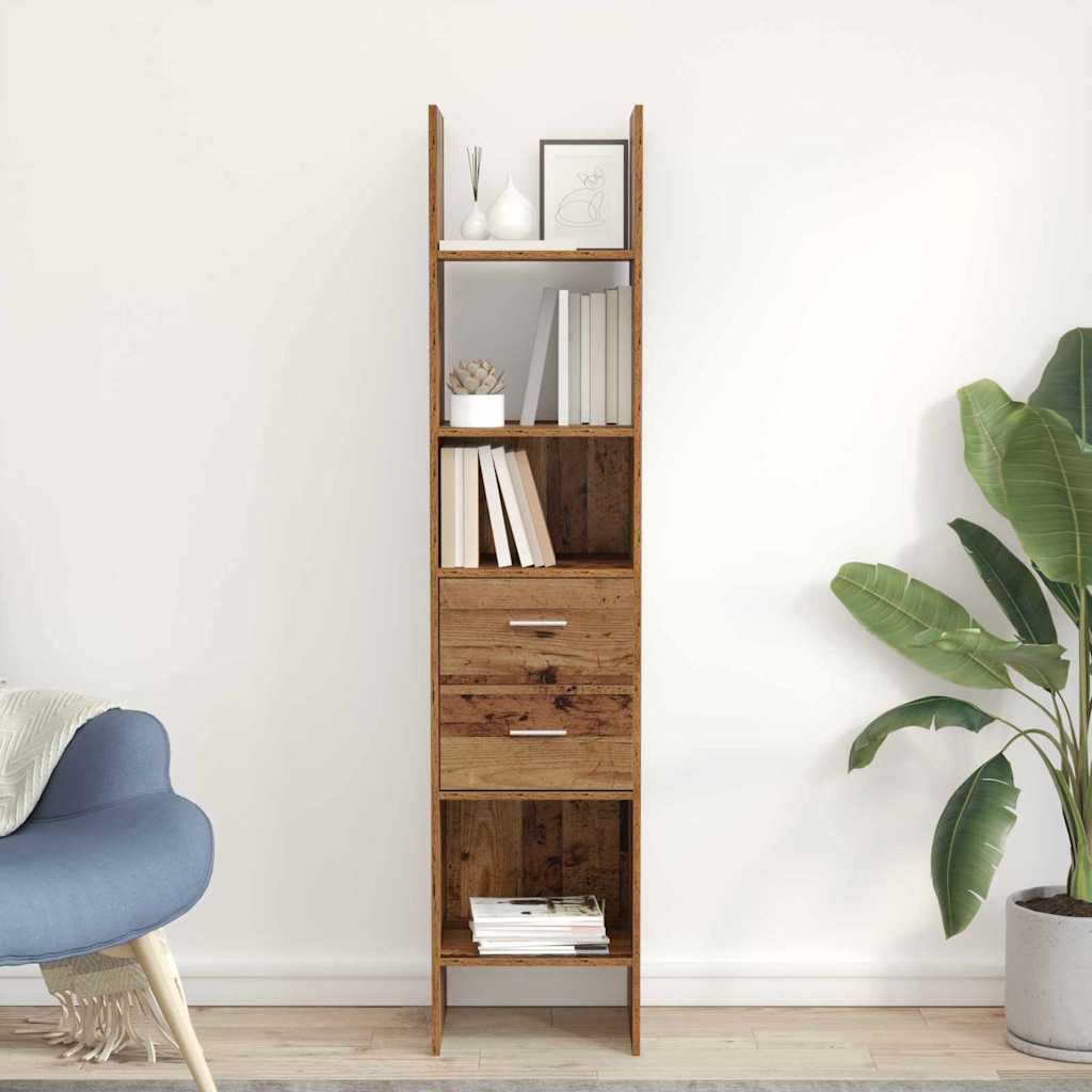 vidaXL Bücherregal Altholz 40 x 35 x 180 cm Holzwerkstoff