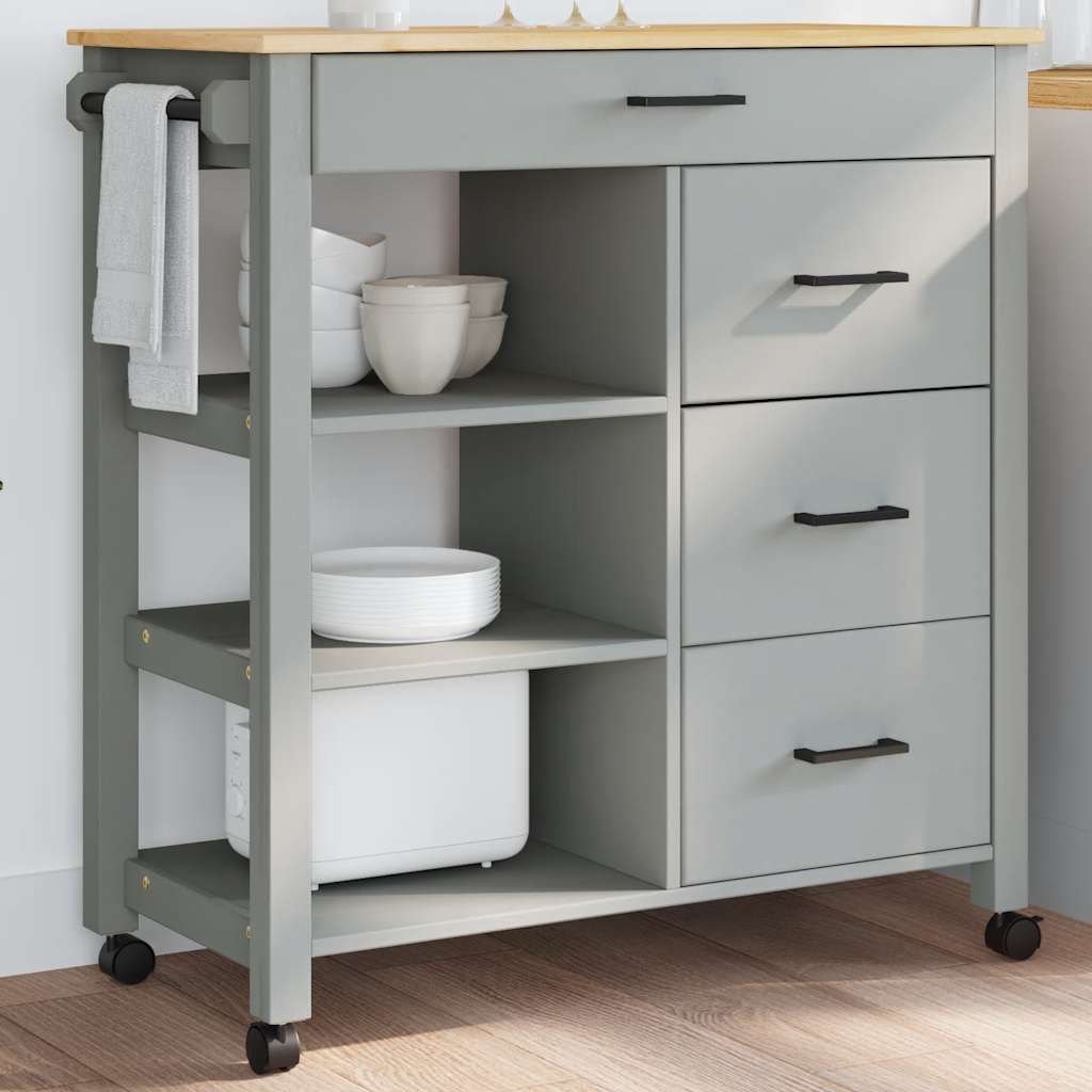 vidaXL Küchenwagen MONZA 84x40x88,5 cm Massivholz Kiefer