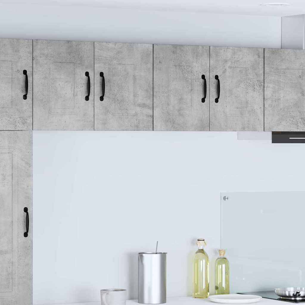 vidaXL Küchenwandschrank mit Regal 2 pcs Beton Grau 60 x 31 x 40 cm