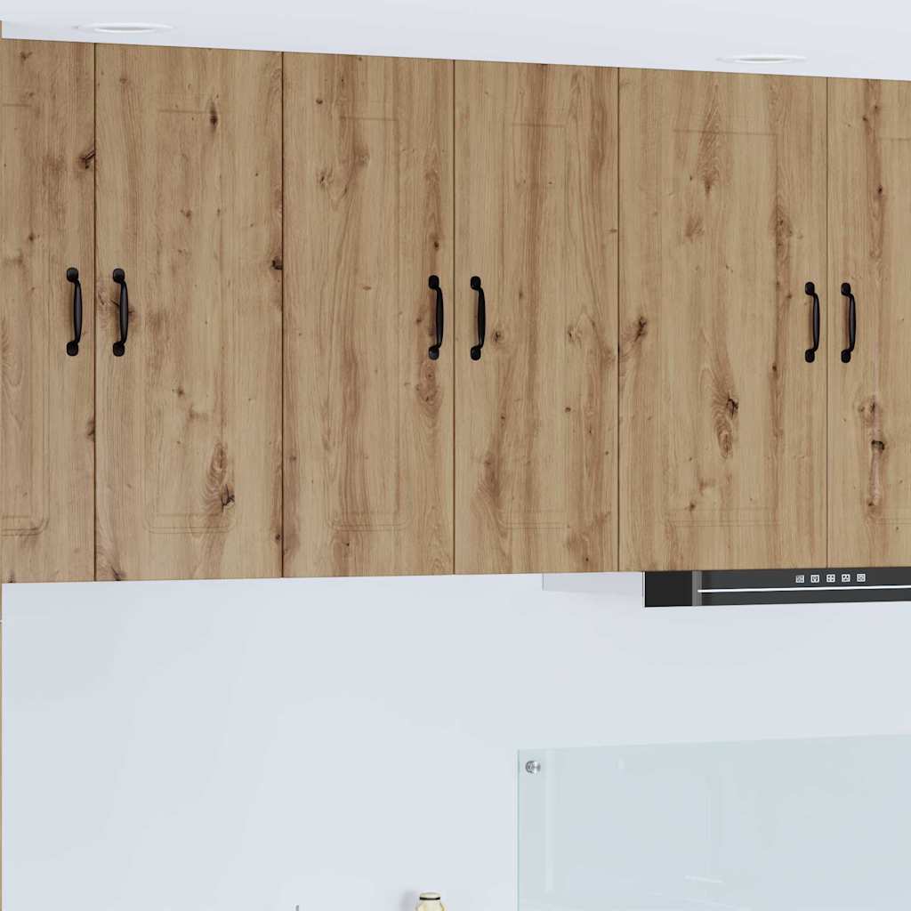 vidaXL Küchenwandschrank mit Regal 2 pcs Artisan-Eiche 30 x 31 x 80 cm