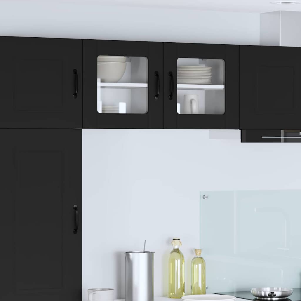 vidaXL Küchenschrank mit Regal Schwarz 40 x 31 x 40 cm Holzwerkstoff