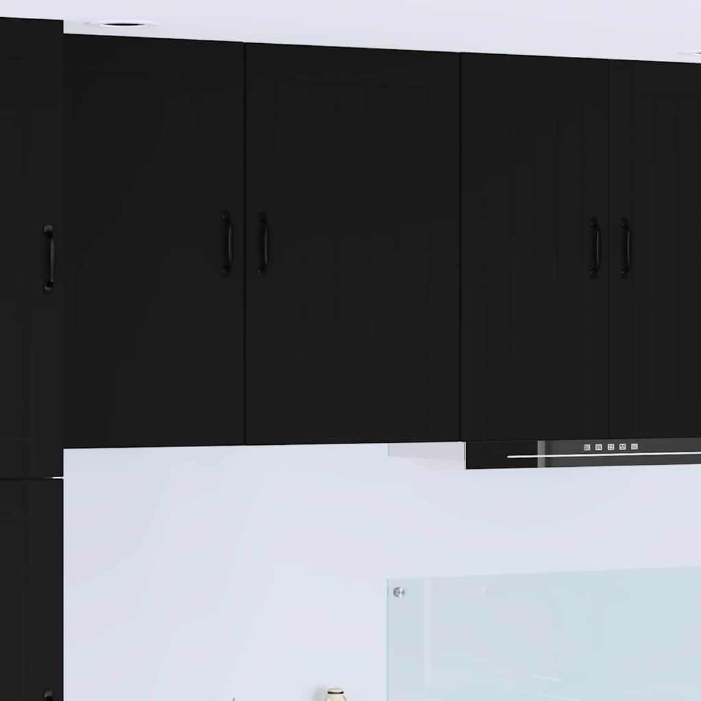 vidaXL Küchenschrank mit Regal Schwarz 50 x 31 x 80 cm Holzwerkstoff