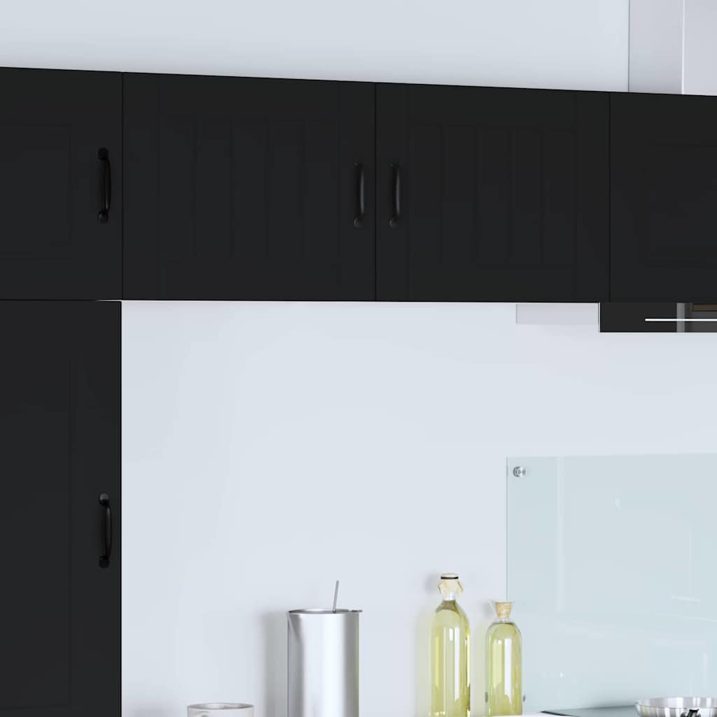 vidaXL Küchenschrank mit Regal Schwarz 50 x 31 x 40 cm Holzwerkstoff