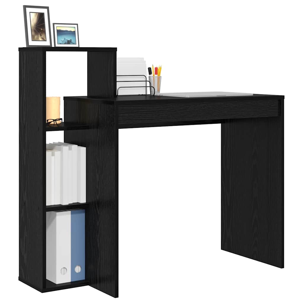 vidaXL Schreibtisch mit Regal Schwarz Eichen-Optik 100 x 40 x 90 cm - Image 3