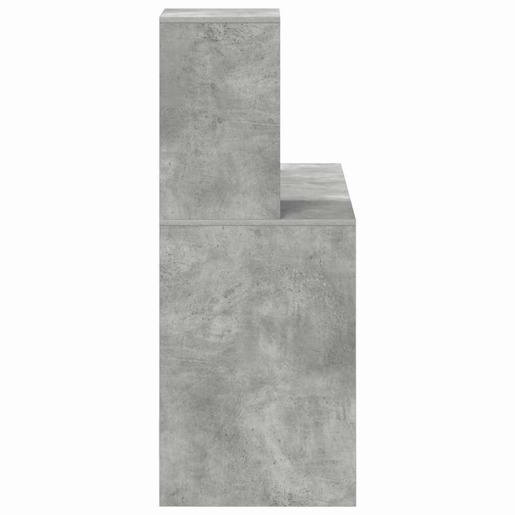 vidaXL Schreibtisch Beton Grau 102 x 50 x 124 cm Holzwerkstoff - Image 6