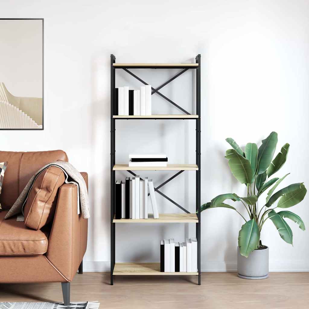 vidaXL Bücherregal Sonoma-Eiche 60 x 30 x 153 cm Holzwerkstoff