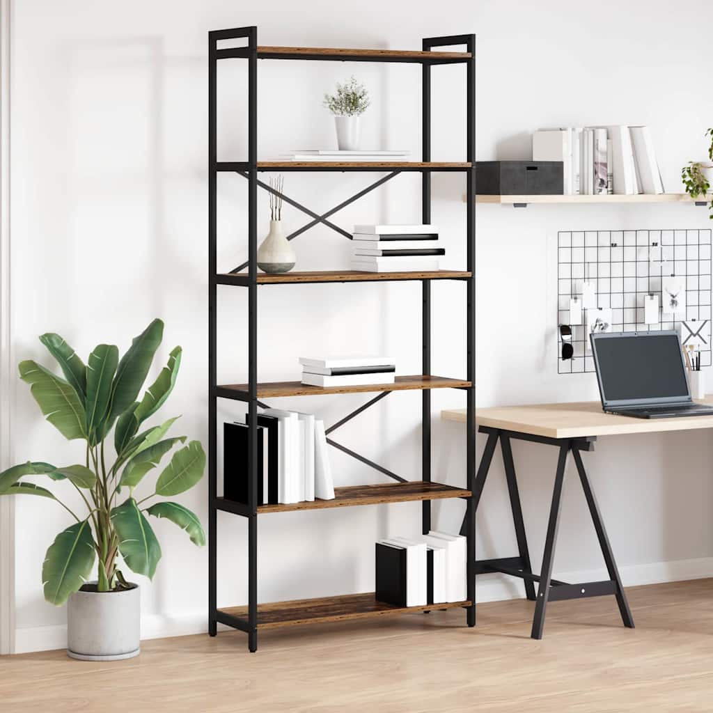 vidaXL Bücherregal Altholz 80 x 30 x 188 cm Holzwerkstoff